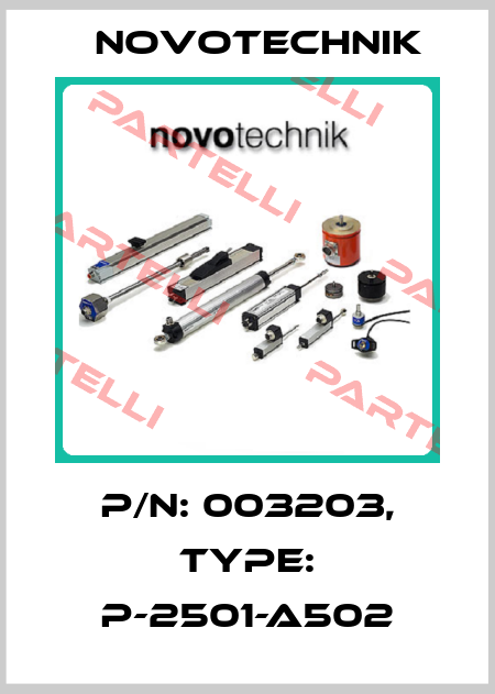 P/N: 003203, Type: P-2501-A502 Novotechnik