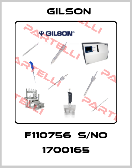 F110756  S/No 1700165 Gilson