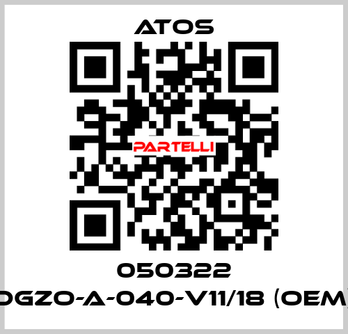 050322 DGZO-A-040-V11/18 (OEM) Atos