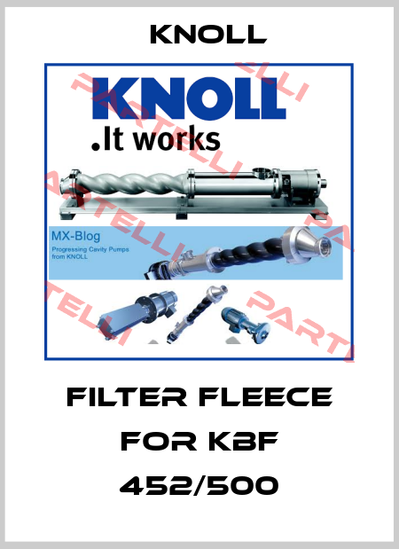 Filter fleece for KBF 452/500 KNOLL