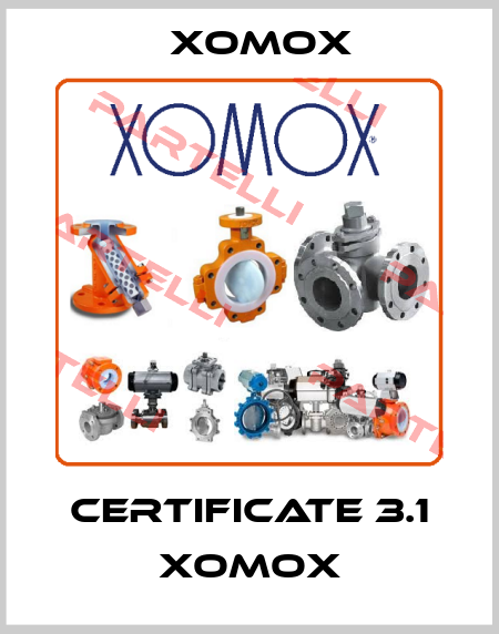 certificate 3.1 XOMOX Xomox