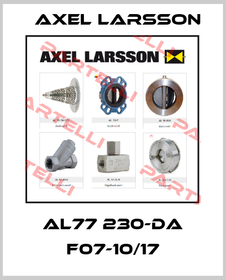 AL77 230-DA F07-10/17 AXEL LARSSON