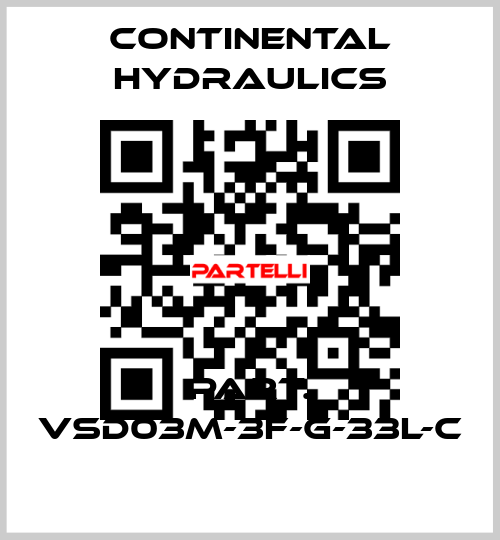 Part. VSD03M-3F-G-33L-C Continental Hydraulics