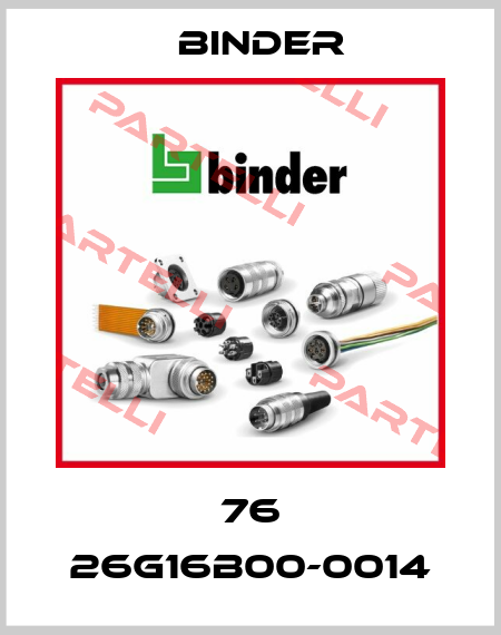 76 26G16B00-0014 Binder