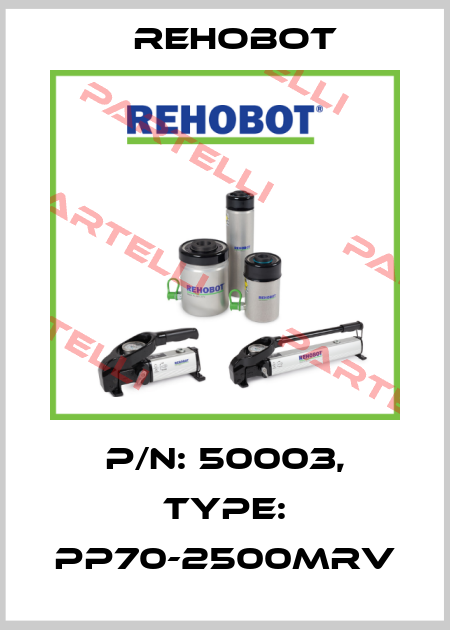 p/n: 50003, Type: PP70-2500MRV Rehobot