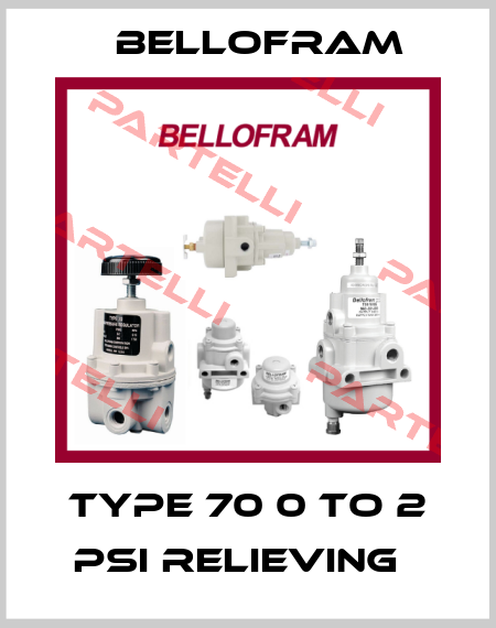 Type 70 0 to 2 Psi Relieving   Bellofram