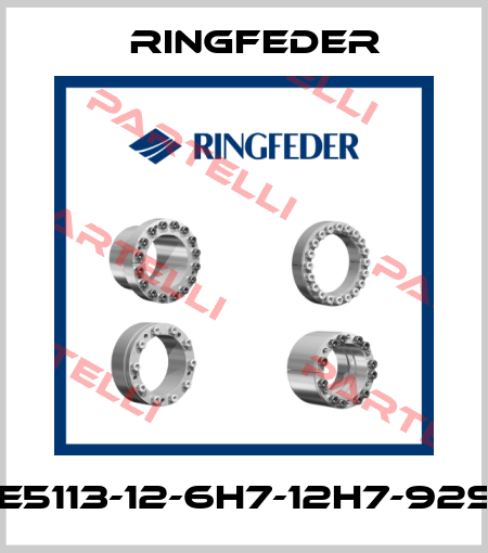 GWE5113-12-6H7-12H7-92SHA Ringfeder