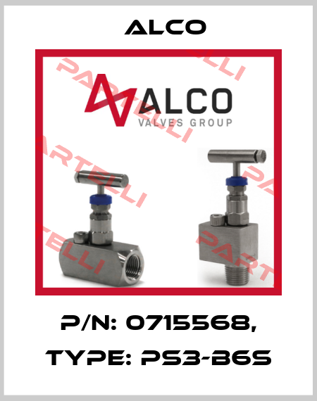 P/N: 0715568, Type: PS3-B6S Alco