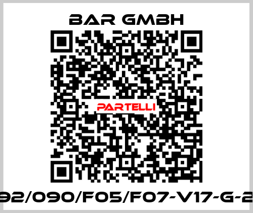 GD-092/090/F05/F07-V17-G-20-XA Bar Gmbh