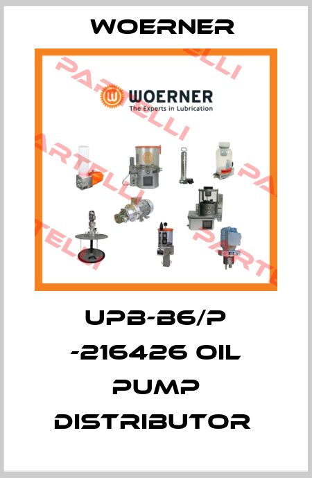 UPB-B6/P -216426 OIL PUMP DISTRIBUTOR  Woerner