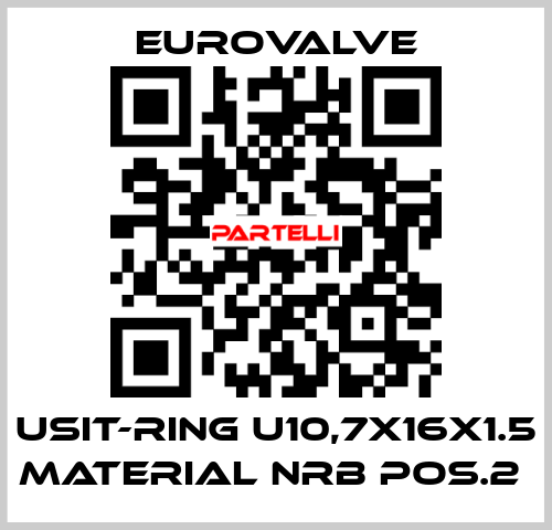 USIT-RING U10,7X16X1.5 MATERIAL NRB POS.2  Eurovalve
