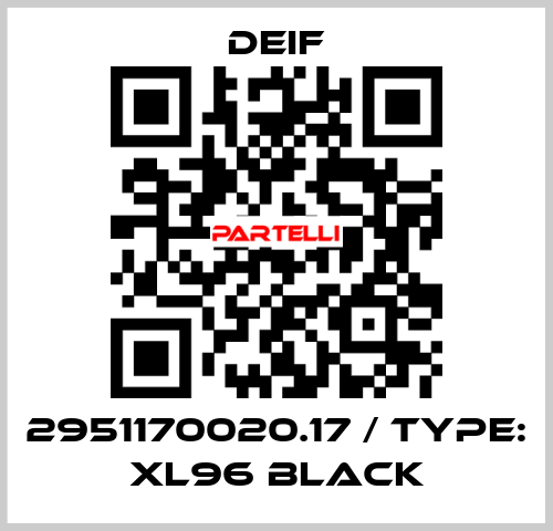 2951170020.17 / Type: XL96 black Deif