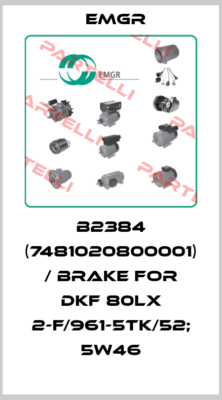 B2384 (7481020800001) / Brake for DKF 80LX 2-F/961-5TK/52; 5W46 Elektromotorenwerk Grünhain 