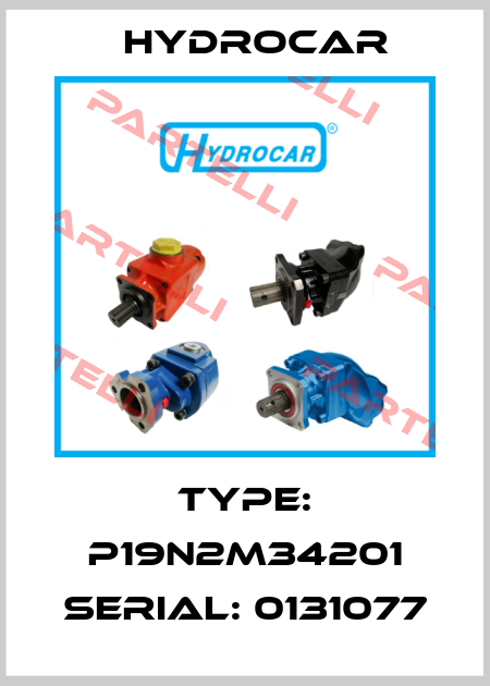 Type: P19N2M34201 Serial: 0131077 Hydrocar