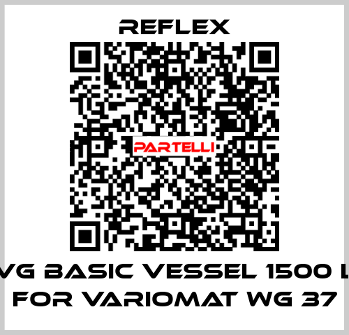 VG basic vessel 1500 l for Variomat WG 37 reflex