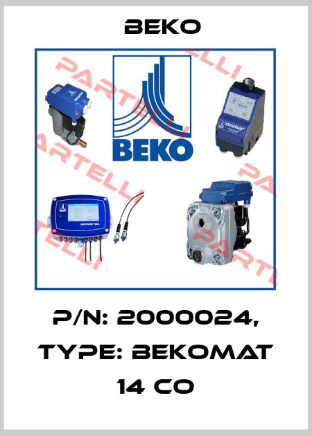 P/N: 2000024, Type: BEKOMAT 14 CO Beko
