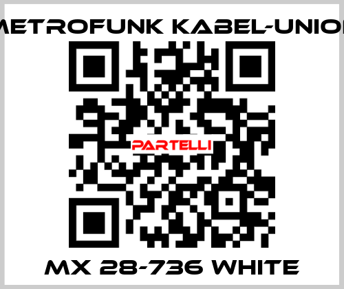 MX 28-736 white METROFUNK KABEL-UNION