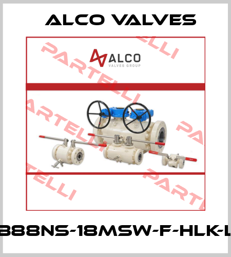 13DAB88NS-18MSW-F-HLK-LT-MS Alco Valves