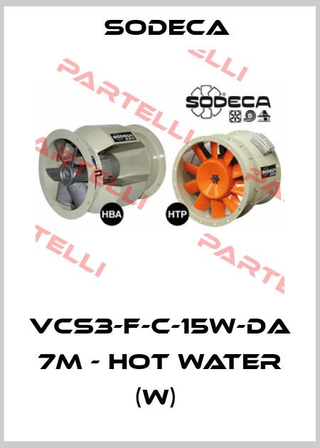 VCS3-F-C-15W-DA  7M - HOT WATER (W)  Sodeca