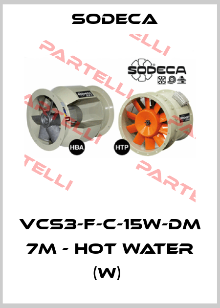 VCS3-F-C-15W-DM  7M - HOT WATER (W)  Sodeca