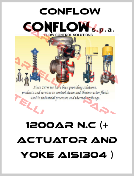 1200AR N.C (+ actuator and yoke AISI304 ) CONFLOW