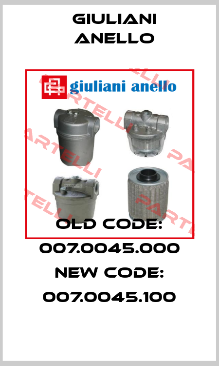 old code: 007.0045.000 new code: 007.0045.100 Giuliani Anello