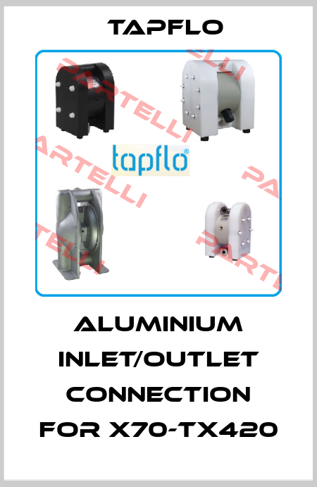 Aluminium inlet/outlet connection for X70-TX420 Tapflo