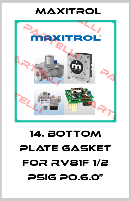 14. Bottom Plate Gasket for RV81F 1/2 PSIG Po.6.0” Maxitrol