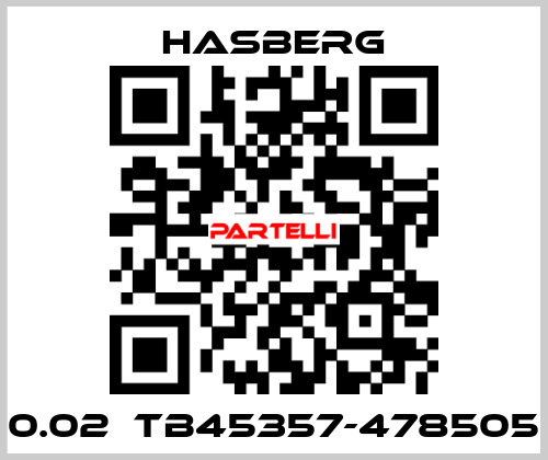 0.02	TB45357-478505 Hasberg