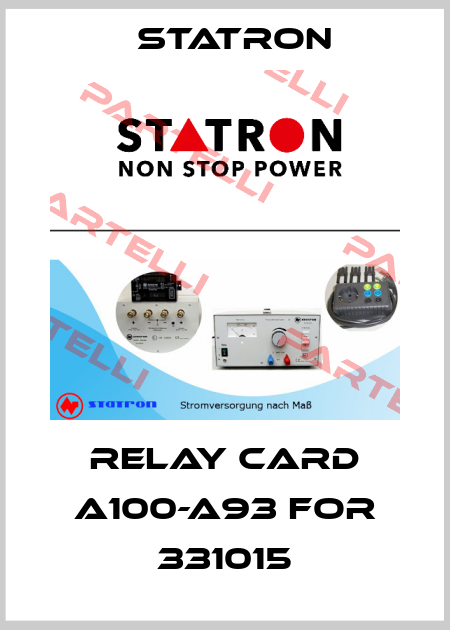 Relay Card A100-A93 for 331015 Statron