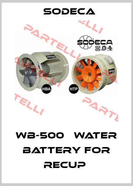 WB-500   WATER BATTERY FOR RECUP  Sodeca