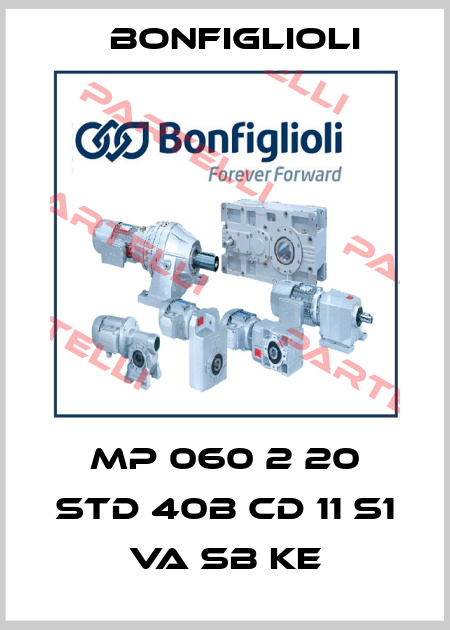 MP 060 2 20 STD 40B CD 11 S1 VA SB KE Bonfiglioli