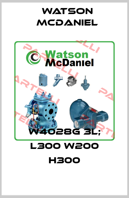 W4028G 3L; L300 W200 H300 Watson McDaniel