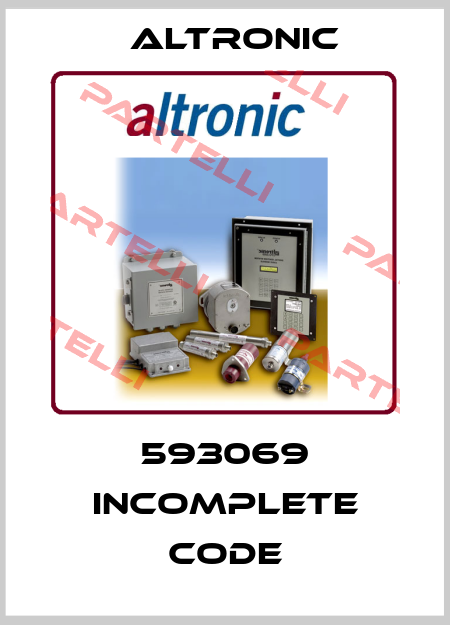 593069 incomplete code Altronic
