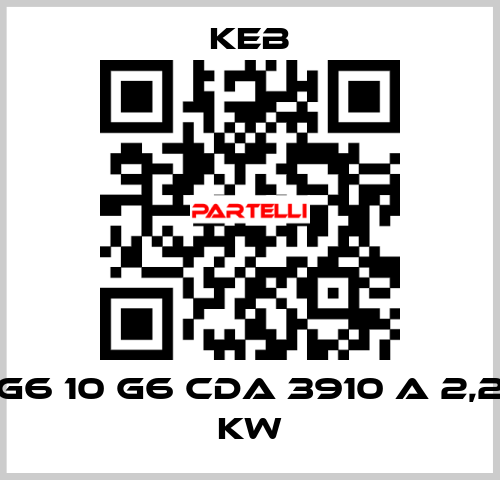 G6 10 G6 CDA 3910 A 2,2 KW KEB