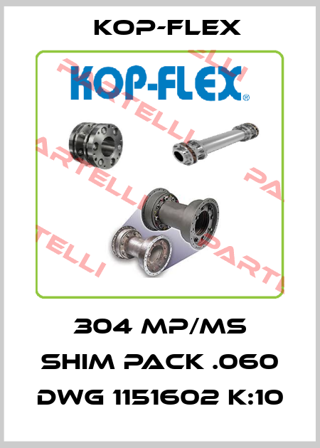304 MP/MS SHIM PACK .060 DWG 1151602 K:10 Kop-Flex