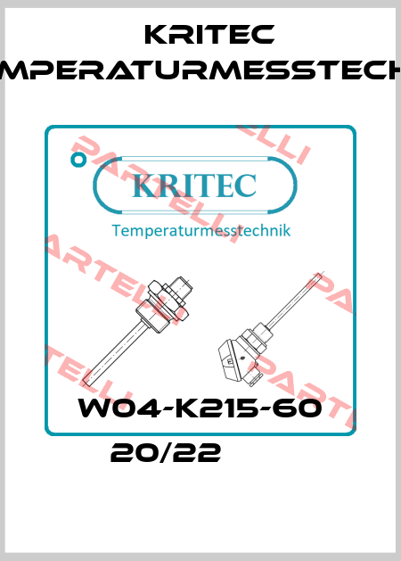 W04-K215-60 20/22 ОЕМ Kritec Temperaturmesstechnik