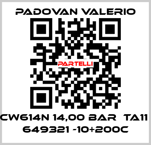 CW614N 14,00 BAR  TA11  649321 -10+200C PADOVAN VALERIO