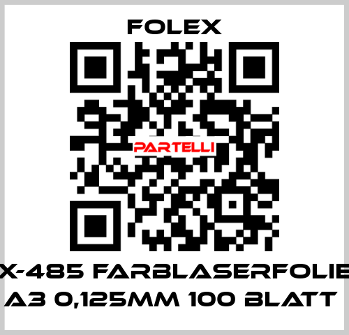 X-485 FARBLASERFOLIE A3 0,125MM 100 BLATT  Folex