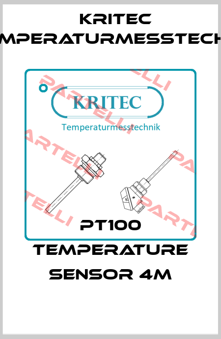 PT100 temperature sensor 4m Kritec Temperaturmesstechnik