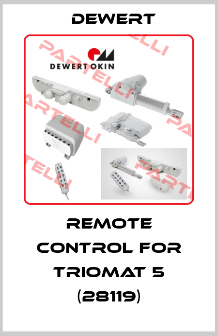 Remote control for TRIOMAT 5 (28119) DEWERT