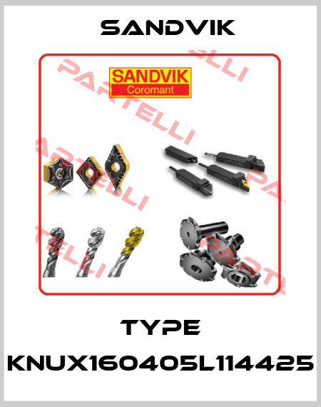 Type KNUX160405L114425 Sandvik