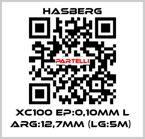 XC100 EP:0,10MM L ARG:12,7MM (LG:5M)  Hasberg