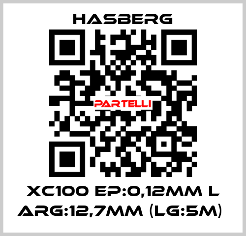 XC100 EP:0,12MM L ARG:12,7MM (LG:5M)  Hasberg