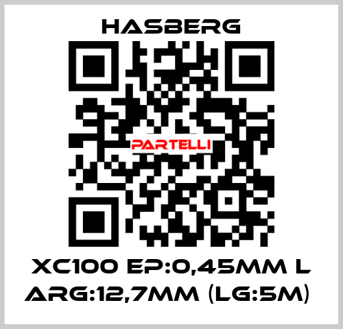 XC100 EP:0,45MM L ARG:12,7MM (LG:5M)  Hasberg