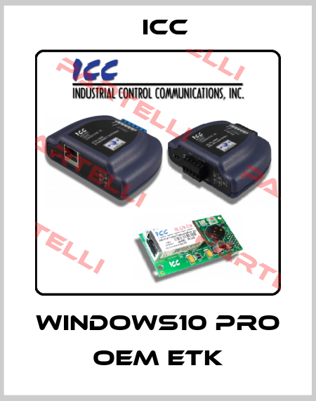 Windows10 Pro OEM ETK icc