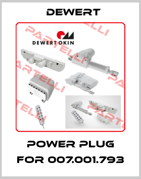 power plug for 007.001.793 DEWERT