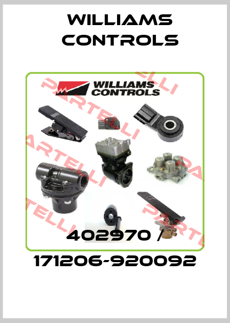 402970 / 171206-920092 Williams Controls