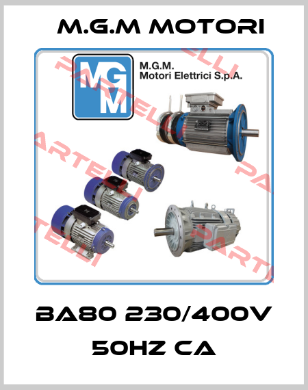 BA80 230/400V 50Hz CA M.G.M MOTORI