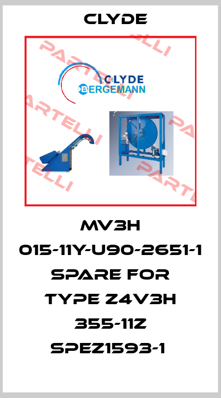 MV3H 015-11Y-U90-2651-1 spare for type Z4V3H 355-11z spez1593-1  Clyde Bergemann